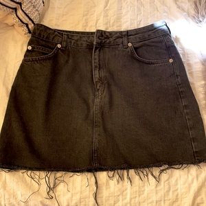Black Top Shop jean Moto skirt. Size 8.